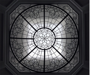 โรงงานจีนรับผลิตโดมกระจกสีแบบกำหนดเองสำหรับตกแต่งเพดานหลังคาและไฟตกแต่งแนวเส้นขอบฟ้าสำหรับโรงแรม/วิลล่า - Product Image 4