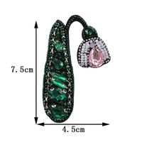 Patch à paillettes perlées fait à la main strass campanule appliques queue de canard fleur perlée pour vêtements de mode sacs chaussures décoration