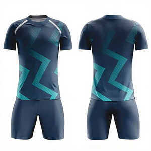 Completo da <span class=keywords><strong>Calcio</strong></span> Personalizzato a Maniche Corte in Poliestere ad Asciugatura Rapida per Adulti, Set per Allenamento di Club Calcistici - Product Image 1