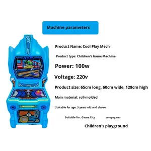 Machine de jeu électronique pour enfants Cool Play Mecha, à monnayeur, en plastique, pour un joueur, avec jeux de tir, de course et divers jeux d'arcade - Product Image 5