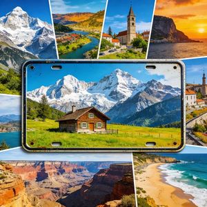 Plaques d'immatriculation européennes personnalisées en alliage d'aluminium de qualité supérieure pour voitures – Grande vente - Product Image 2