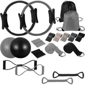 Kit d'accessoires de Pilates unisexe avec logo personnalisé, Bande de résistance en tissu couleur thé au lait, Cercle magique, Bloc de yoga, Anneau de Pilates - Product Image 1