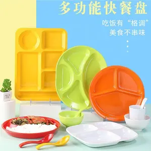 BPA miễn phí nhiệm vụ nặng nề tấm tấm bán buôn bữa ăn tối tấm trắng melamine tấm ngăn với cấp thực phẩm cho nhà hàng trường học