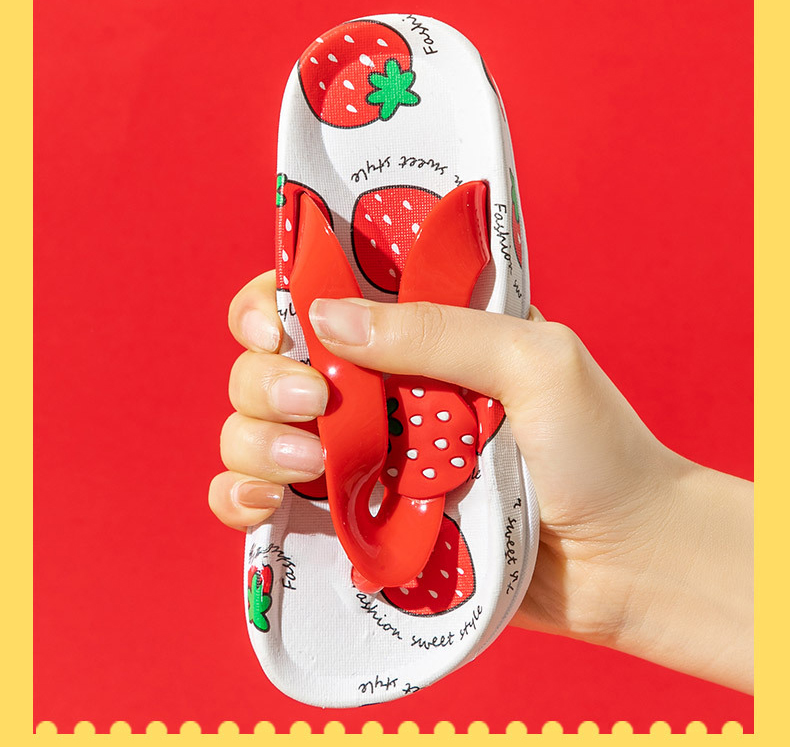 Cute Cartoon Fruit Slippers for Children Indoor Outdoor Beach Flip-Flops Slippers