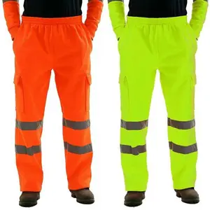 High Visibility Reflective Apparel Work Uniform Orange/ Yellow/Black/Green Hi Vis Safety Work Cargo Pant
