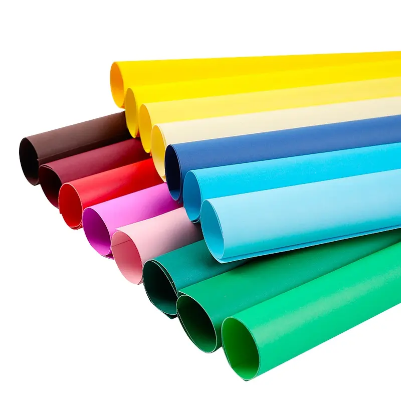 Papier couleur 120 gsm copie papier d'impression carton coloré fait main pour enfants 787*1092mm
