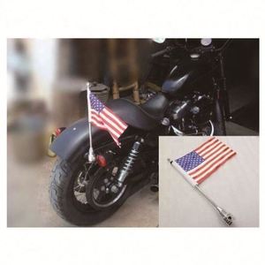 สินค้าใหม่ปี 2025 ขายส่ง ธงติดรถมอเตอร์ไซค์แบบติดด้านหลัง สีดำ สำหรับแคมเปญ ราคาถูก ประกอบง่าย รับทำตามสั่ง พร้อมธง - Product Image 5