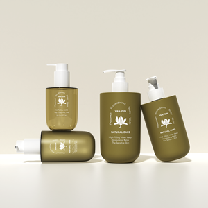 Bouteilles d'emballage cosmétique en PET <span class=keywords><strong>de</strong></span> 150, 200, 400, 500 ml, transparentes, vertes, dégradées, <span class=keywords><strong>orange</strong></span>, pour shampoing, après-shampoing, avec pompe et boîte - Product Image 3