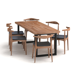 Suministros de fábrica Rústico <span class=keywords><strong>6</strong></span> <span class=keywords><strong>sillas</strong></span> Mesa y <span class=keywords><strong>sillas</strong></span> de <span class=keywords><strong>comedor</strong></span> de madera - Product Image 1