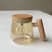 Mug à café électrique auto-mélangeur portable de 400 ml, tasse en verre à mélange automatique à grande vitesse pour jus, lait, poudre de protéines pour l'extérieur