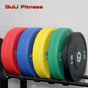 バーベル重量挙げホームジムカラーバンパーウェイトプレート用の2インチスチールハブ付きカスタムロゴPUコンペティションバンパープレート - Product Image 6