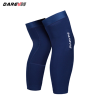 Manchon de compression thermique Darevie en polaire pour mollet de cycliste, noir et bleu, pour le cyclisme