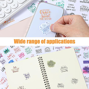 Waterproof Easy Transfer Inspirational UV DTF Wrap Stickers Custom Uv Transfer Sticker for Keychain <b>Glass</b> Laptop DIY Crafts - Product Image 2