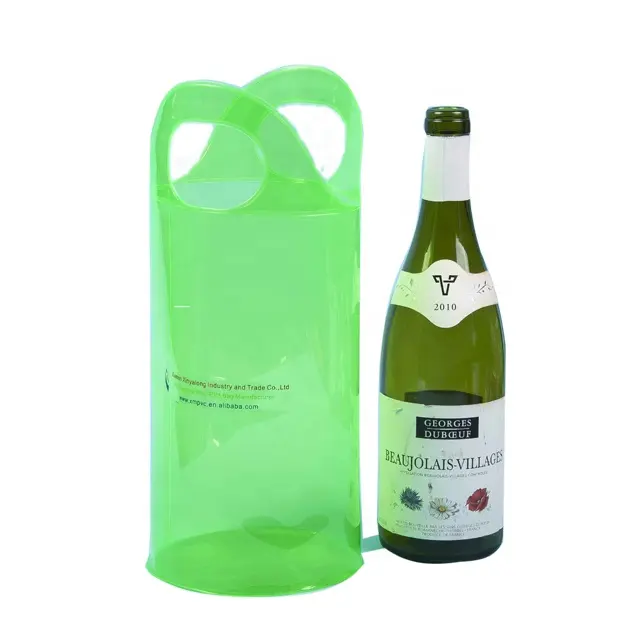 ถุงเย็นไวน์เบียร์พลาสติก Pvc Tote Bag กลางแจ้ง