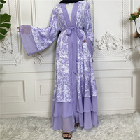 Moyen-Orient arabe femme vêtements dubaï islamique ethnique broderie couture Abaya Cardigan robe pour les femmes musulmanes