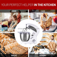 Robot culinaire électrique 1000W multifonctionnel avec bol mélangeur, mixeur et processeur pour usage domestique