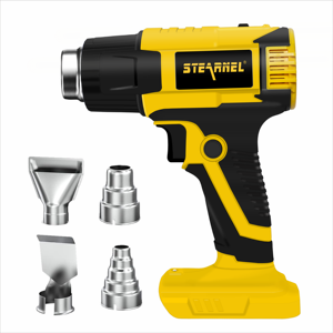 Compatible con <span class=keywords><strong>pistola</strong></span> de calor inalámbrica con batería Dewei <span class=keywords><strong>Makita</strong></span> de 20V con 4 boquillas para hacer tubos termorretráctiles DIY (sin baterías) - Product Image 1