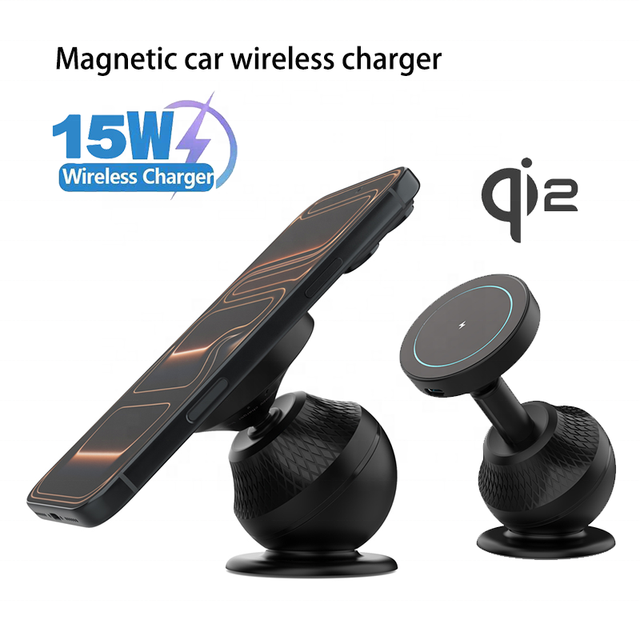 Qi2.2 15W Wireless Charger Car Phone Holder for iPhone 15 14 13 12 X Pro Max Xiaomi Huawei Samsung Fast Charging