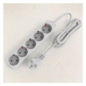 Regleta de Enchufes de 5 Vías con Certificación CE GS RoHS, Estándar Europeo, Cable de 3x1.5mm2, 1.4 Metros, para Electrodomésticos - Product Image 2