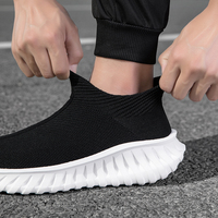 Chaussure de course décontractée et respirante pour homme, style marche, pour le sport et le quotidien, avec chaussette intégrée, personnalisable, disponible en ligne