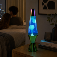 Lampe à lave LED contemporaine de taille moyenne, alimentée par USB, à brancher, design fusée, lumière décorative de nuit, CRI 90 élevé, lumières colorées pour la maison