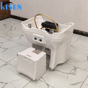 Kisen Modern Genuine <b>Abs</b> <b>Machine</b> Salon Shampoo Basin with Constant Temperature Water Circulation Hair Wash Sink Pipeless Bowl - Product Image 3
