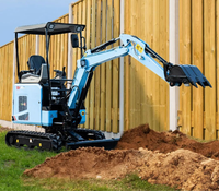 Excavator Mini Listrik Zero Emission 1,95 Ton dengan Bucket 0,04m Hemat Energi Daya 10kW