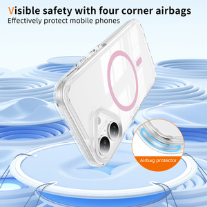 Coque de protection hybride transparente anti-rayures avec pare-chocs magnétique puissant N52 pour iPhone 17, 16, 15, 13 – Vente en gros - Product Image 3