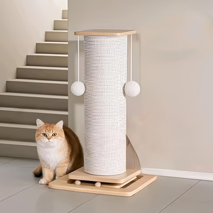 <span class=keywords><strong>Arbre</strong></span> <span class=keywords><strong>à</strong></span> <span class=keywords><strong>chat</strong></span> en bois extra-large pour l'Europe avec tapis antidérapants et jouet boule en peluche, griffoir pour <span class=keywords><strong>chat</strong></span> en bois, liquidation - Product Image 1