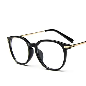 الكلاسيكية العين إطارات النظارات الرجال النساء الفاخرة البيضاوي نظارات الرجعية كامل نظارة بإطار معدني إطارات النظارات الرجال شفافة