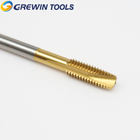 Tap Spiral Point HSSE Cobalt Grewin Long Shank, Tap Ulir Jangkauan Panjang untuk Pemesinan Lubang Dalam