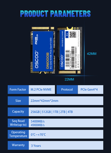 Ổ cứng SSD NVMe Gen4 PCIe M.2 2242 PCIe 4.0X4 OSCOO 2TB mới, giá rẻ, dành cho máy tính để bàn và laptop PS5 - Product Image 6