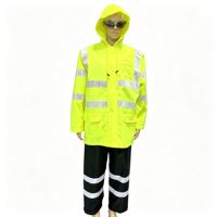 Combinaison de travail haute visibilité personnalisée de haute qualité, veste et pantalon imperméables réfléchissants de sécurité, manteau de pluie durable en Oxford