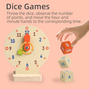 Jouet éducatif Montessori pour <span class=keywords><strong>l</strong></span>'apprentissage précoce, cadeau pour enfants, horloge en bois pour <span class=keywords><strong>apprendre</strong></span> à <span class=keywords><strong>lire</strong></span> <span class=keywords><strong>l</strong></span>'<span class=keywords><strong>heure</strong></span>, fabriquée en bois - Product Image 3