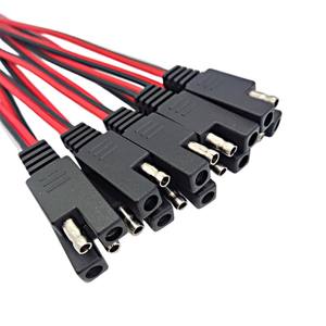 14AWG SAE 2针插头快速连接器30厘米聚氯乙烯护套3A快速充电延长电缆编织屏蔽布线电子设备 - Product Image 6