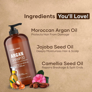 Champú de Aceite de Argán 100% Natural de Marca Blanca, Hidratante, Reduce la Caspa, Repara y Fortalece los Folículos, para Todo Tipo de Cabello, Uso Diario - Product Image 2