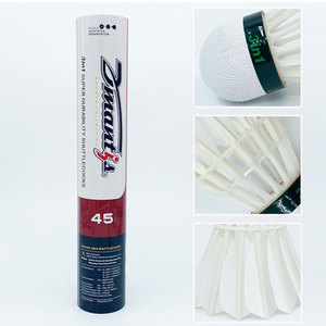 Volants de <span class=keywords><strong>badminton</strong></span> Dmantis D45 3-en-1 de qualité supérieure, stables et durables, en plumes d'oie blanches naturelles, fabriqués à l'usine d'Anhui - Product Image 2