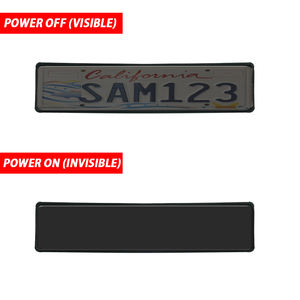 Cadre de <span class=keywords><strong>plaque</strong></span> <span class=keywords><strong>d</strong></span>'<span class=keywords><strong>immatriculation</strong></span> européenne en silicone avec film de protection LCD anti-espion teinté électrique pour plaques allemandes et françaises - Product Image 3