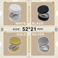 Pot en aluminium rond de 1 oz pour baume à lèvres, impression personnalisée, matériaux recyclés pour crèmes cosmétiques et rouges à lèvres