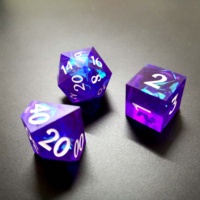 Sharp Edge Améthystes RPG dnd dice Set Jeu de société de rôle avec D4 D6 D8 D10 D % D12 D20 Idéal pour les jeux de donjons Dragons du MDN