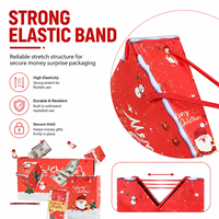 Boîte surprise de Noël, boîte à explosion d'argent créative, boîte cadeau en carton ondulé recyclé biodégradable, laminage mat en éponge