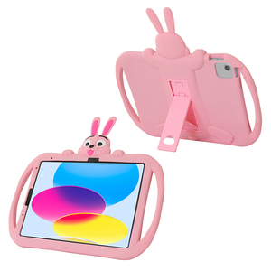 Étui JUNCHI 2026 Oreilles de Lapin pour <span class=keywords><strong>iPad</strong></span>, Protection 360° Douce au Toucher, Écologique, Lavable, Support Multi-Angles, Sécurité Bébé - Product Image 4