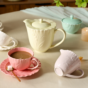 סט כלי אוכל מקרמיקה בהתאמה אישית למפעלים, בנושא קורוס גן, כולל צלחות, קערות וקנקן תה, לבית ולמסעדה - Product Image 4