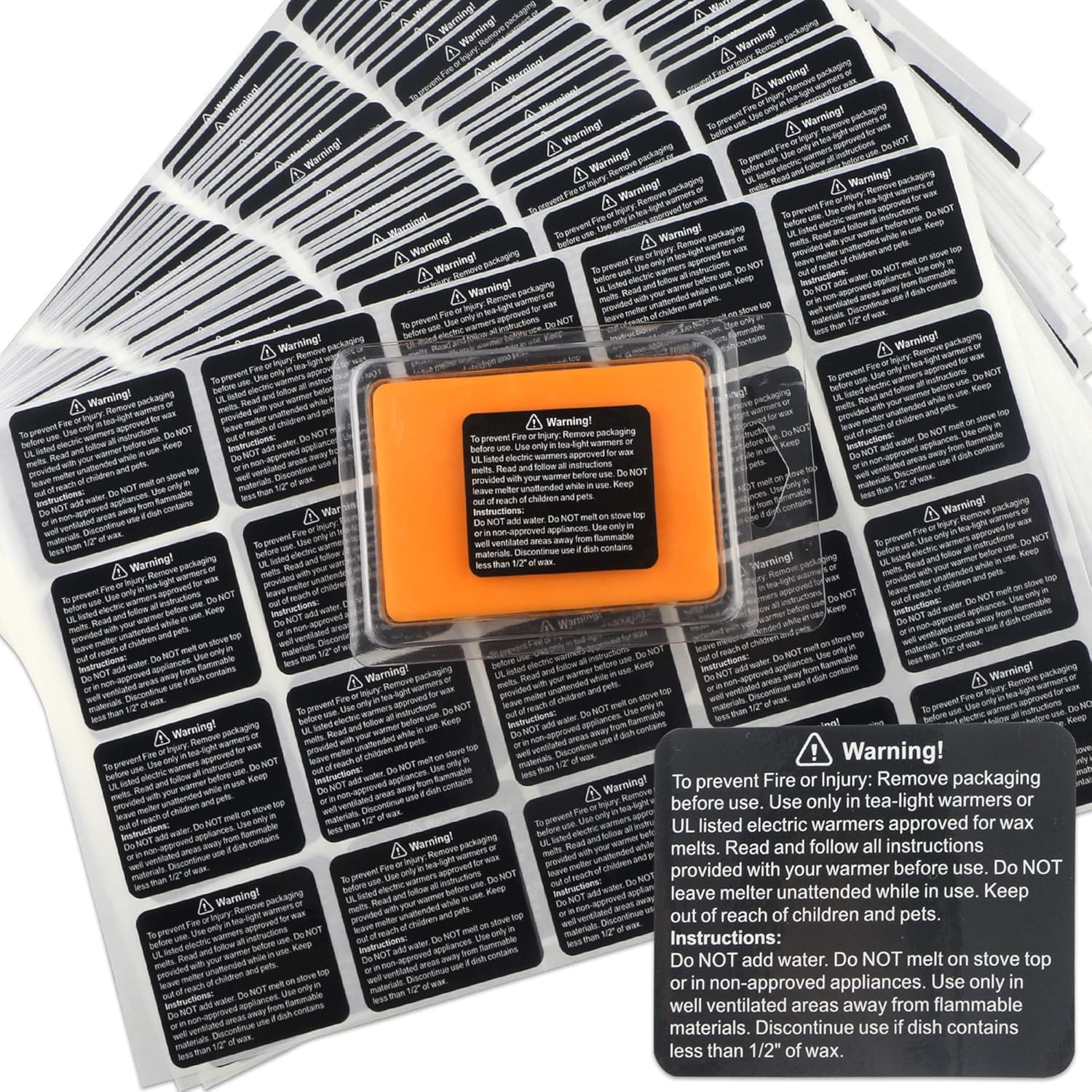 Custom Vinyl Labels Packaging Luxury Candles Private Logo Labels Biodegradable Warning Stickers Label for Candle
