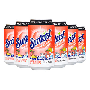 Bebida Carbonatada Baja en Grasa de la Marca <span class=keywords><strong>Sunkist</strong></span> Importada de Corea del Sur, 355 ml, Sabores Frutales: Durazno, Limón, Ciruela, Pomelo - Product Image 3