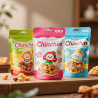 Sacs d'emballage thermoscellés en plastique imprimés sur mesure pour chips de banane Pochettes debout pour bonbons et biscuits Sacs pour snacks