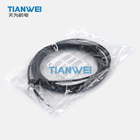 Câble de connexion pour capteur LEUZE KD U-M12-5W-P1-050, M12 5 broches, connecteur femelle coudé à extrémité ouverte, 5m PUR 125V AC/DC