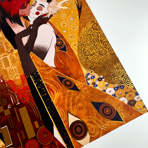 Folha De Ouro De Alta Qualidade Personalizada Arte Imprime Papel Digital Cartaz Animação Personagem Anime Artes Obra O Beijo Decoração Da Parede Cartazes - Product Image 4