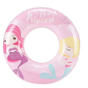 Bouée de natation gonflable sirène de dessin animé pour enfants, utilisation en piscine et parc aquatique, PVC rond épaisseur 0,20 mm XLH-80 - Product Image 5