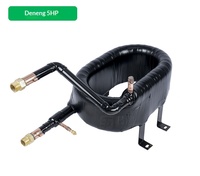 Échangeur de chaleur tubulaire Deneng Pompe à chaleur air-eau Bobine coaxiale Condenseur Radiateur Laiton Garantie 1 an